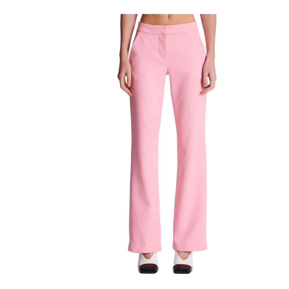 Balmain Crepe Flared Broek Pink Dames