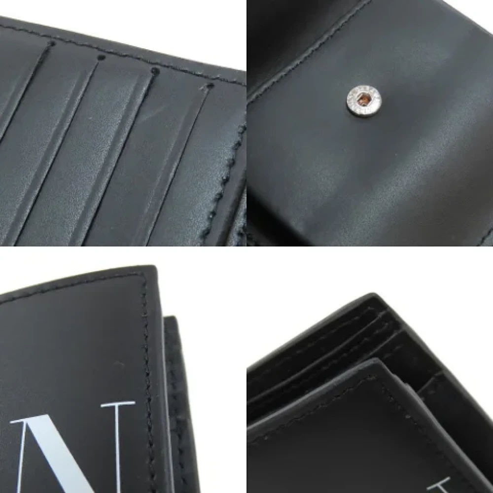 Valentino Vintage Pre-owned Leather wallets Black Dames
