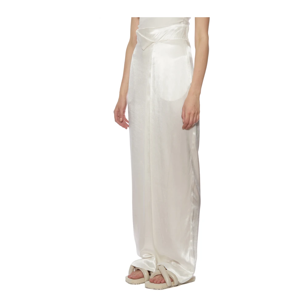 NÜ Denmark Large high -waisted trousers White Dames