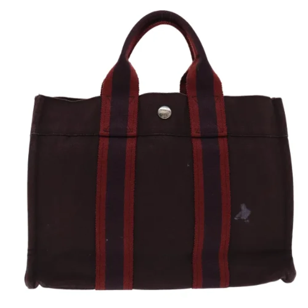 Hermès Vintage Pre-owned Canvas totes Red Dames