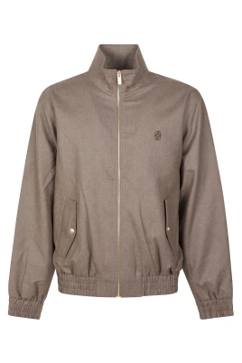 Broderad Flanell Träningsjacka