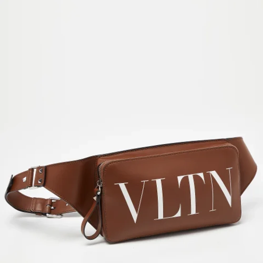 Valentino Vintage Pre-owned Leather crossbody-bags Brown Dames