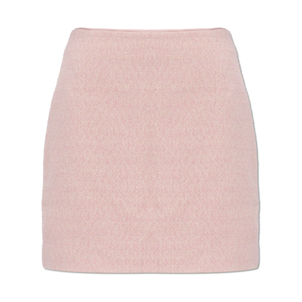 Rotate Birger Christensen Pink Lina Bouclé Mini Skirt - Female - Short Skirts - S - Skirts