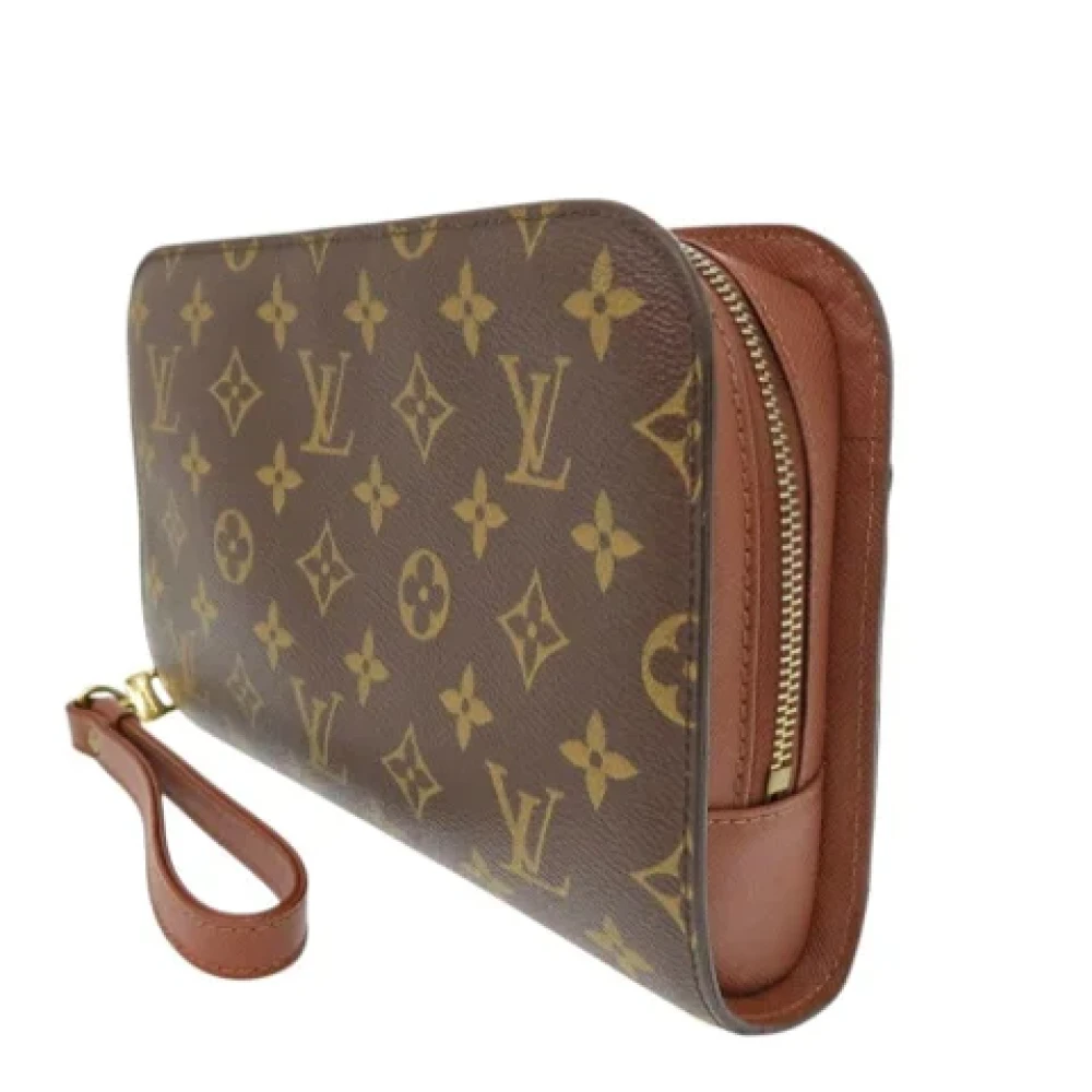 Louis Vuitton Vintage Pre-owned Canvas clutches Brown Dames