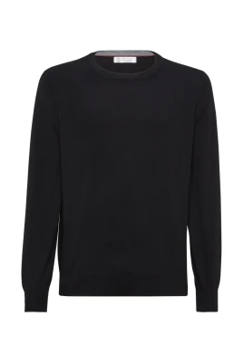 Svart Cashmere Crew Neck Sweatshirt