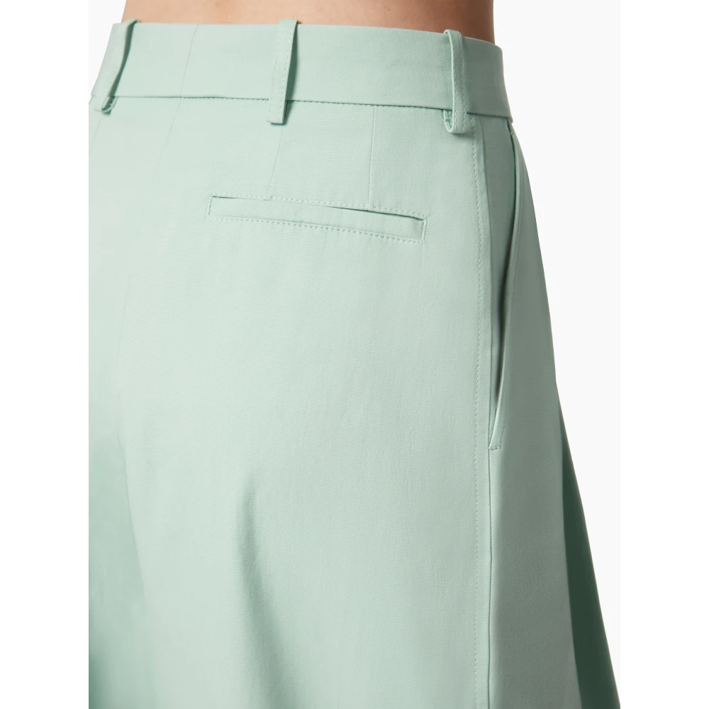 Nina Ricci Geplisseerde Wijde Pijp Green Dames