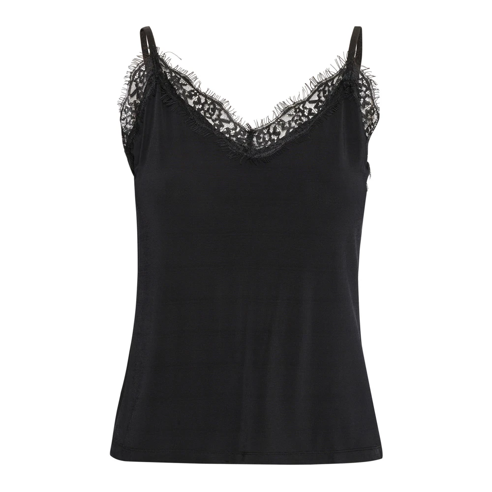 Part Two Vrouwelijke Top met Kant Black Dames