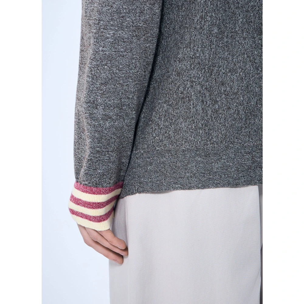 Kiko Kostadinov Contrastpaneel V-hals Sweater Gray Heren