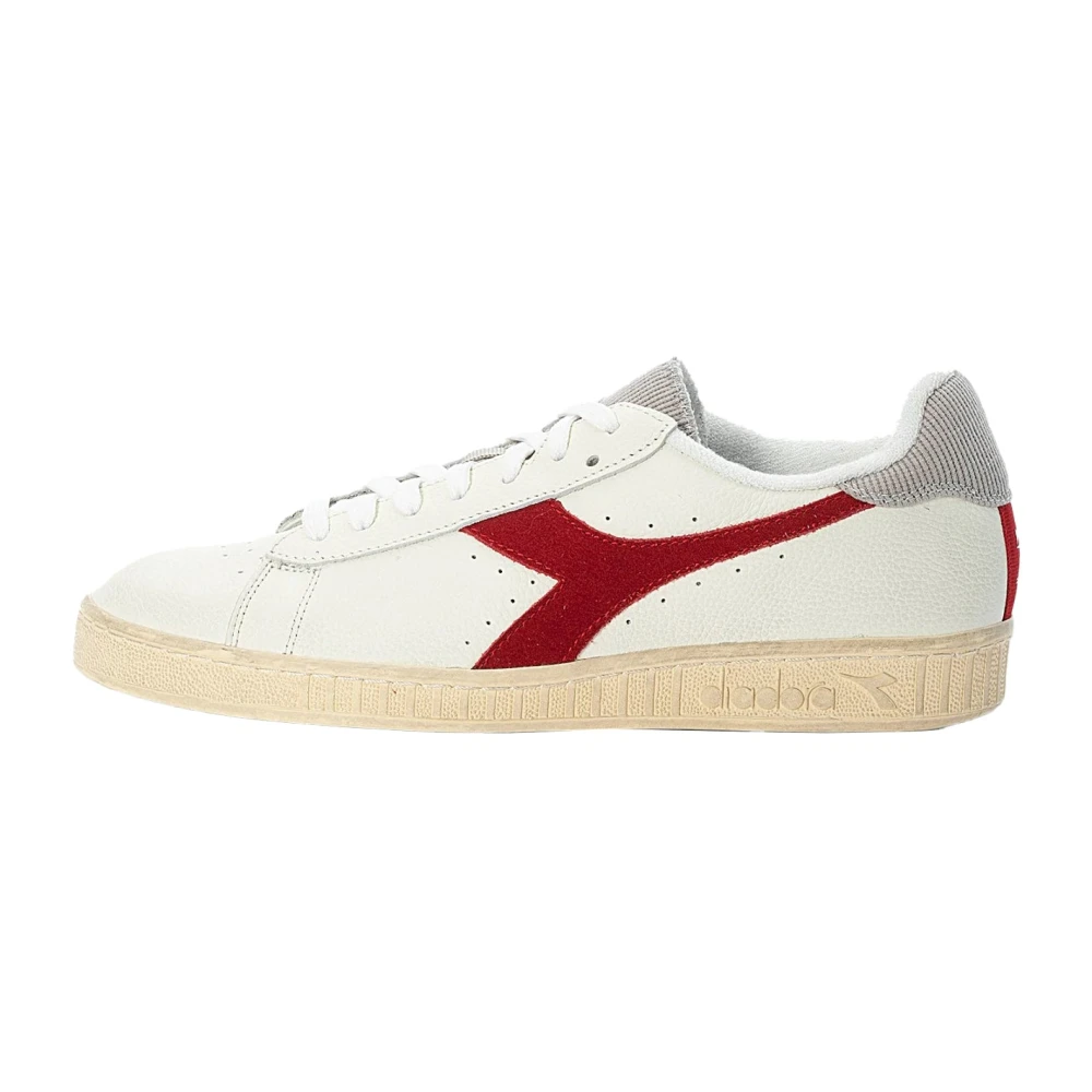 Diadora Men's White Vintage Tennis Style Sneakers