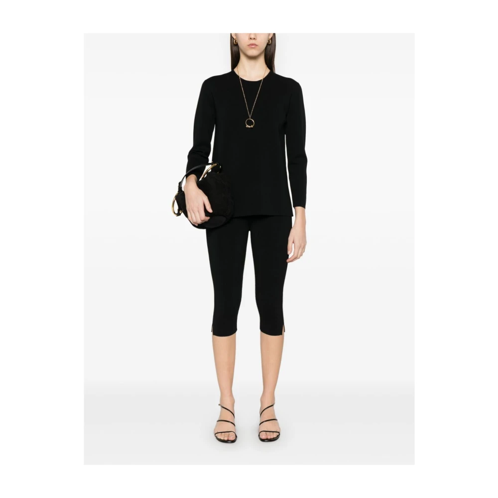 TotêMe Zwarte Capri Broek Slim Fit Black Dames