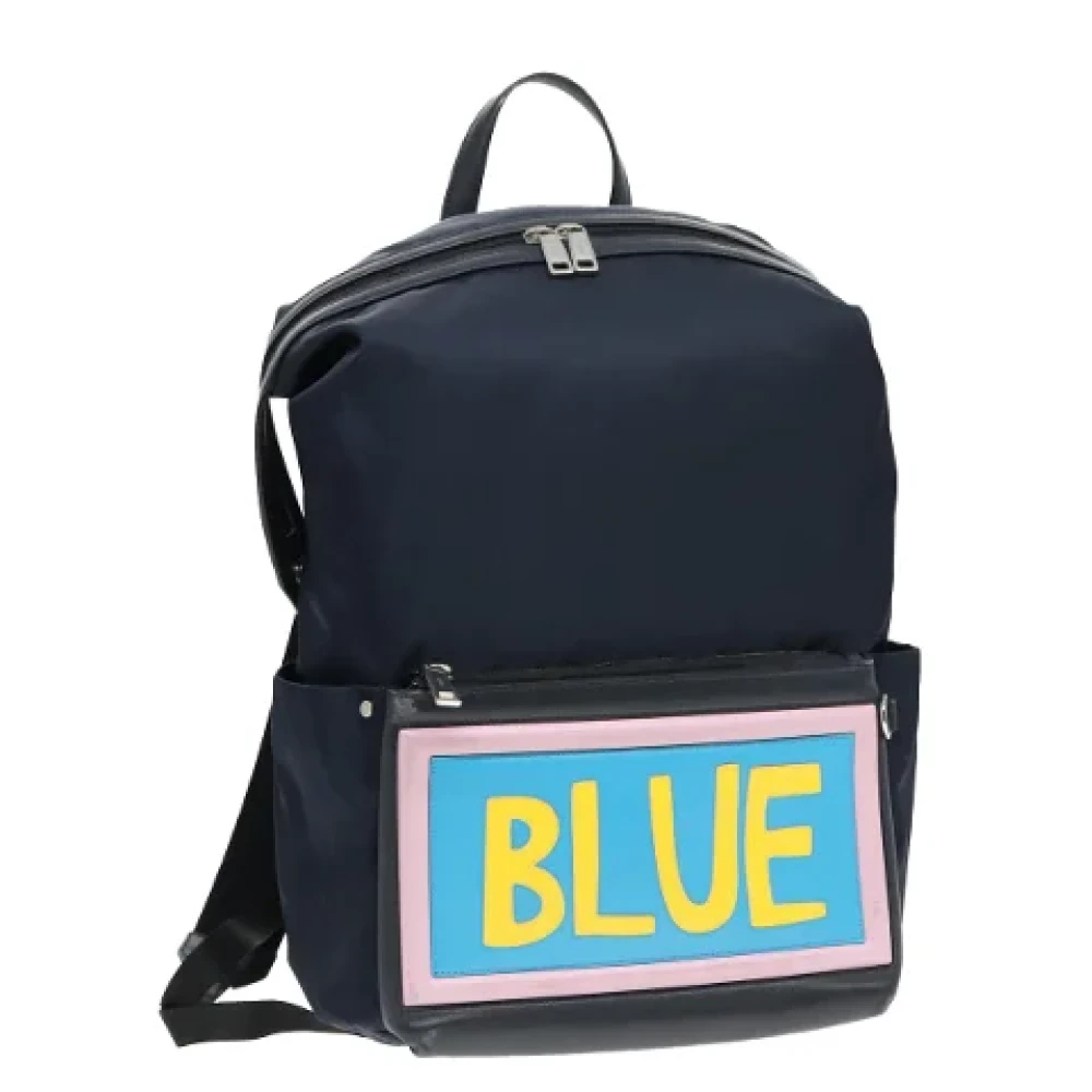 Fendi Vintage Pre-owned Nylon backpacks Blue Dames