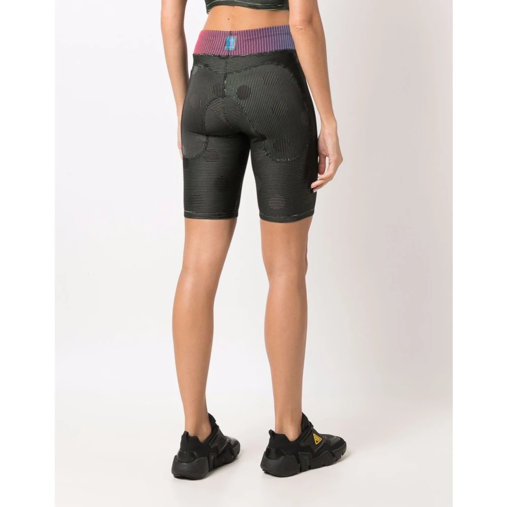 Off White Gestreepte Tights Broek Zwart Blauwe Shorts Multicolor Dames