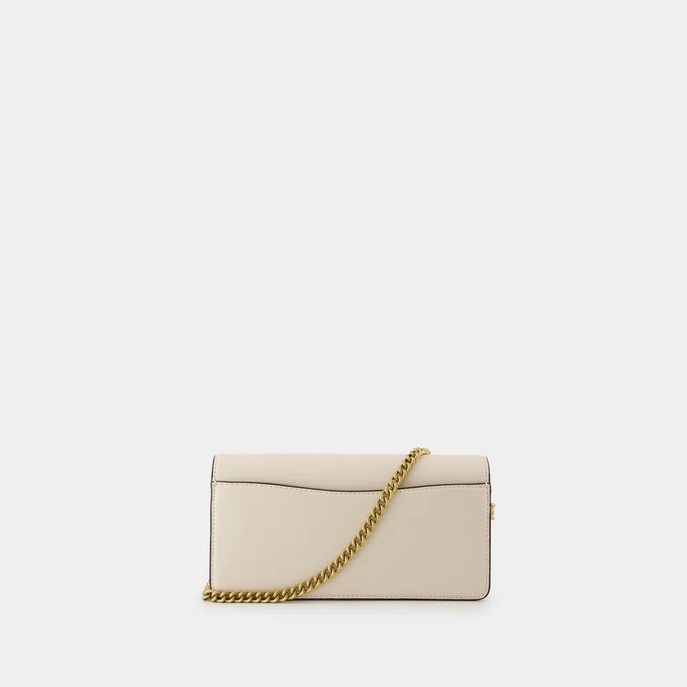 Coach Beige Leren Crossbody Tas Beige Dames