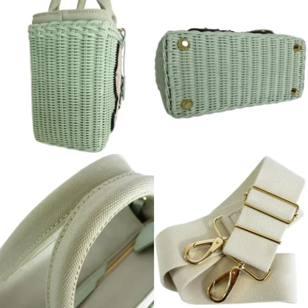 Prada Vintage Pre-owned Leather prada-bags Green Dames