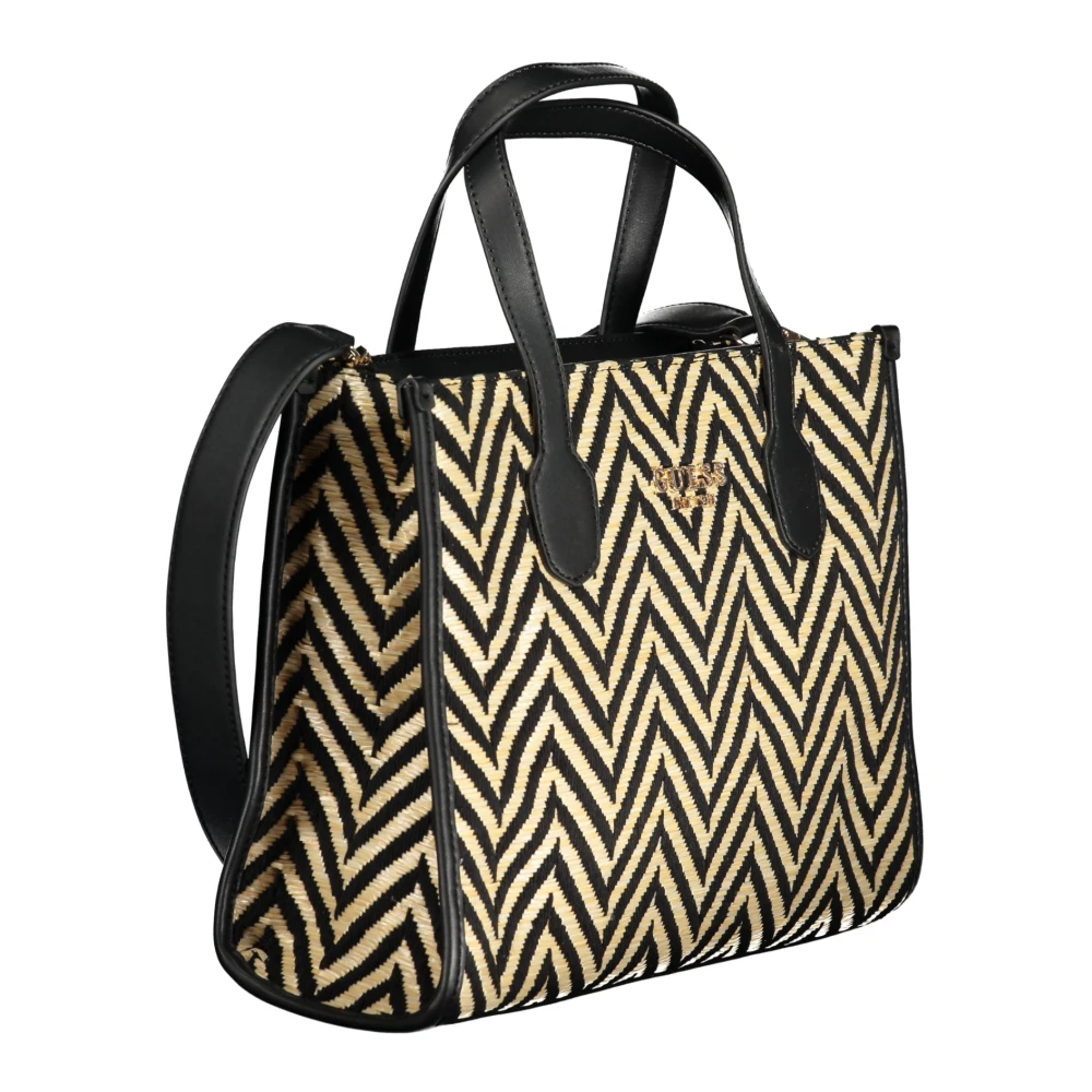 Guess Zwarte Silvana Handtas met Verstelbare Band Black Dames