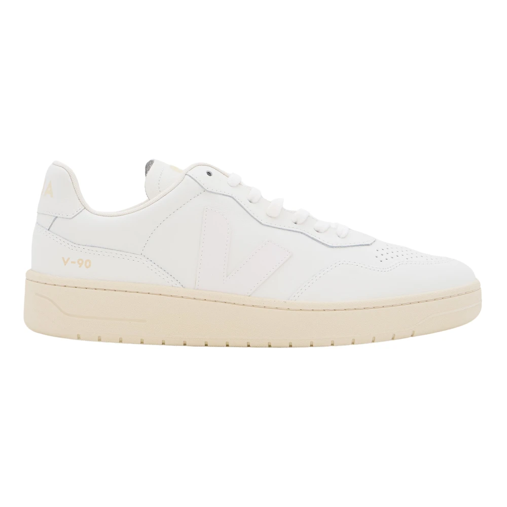 Veja V-90 Leather Trainers - Male - Sneakers - White - 9 Uk - Shoes - Image 5