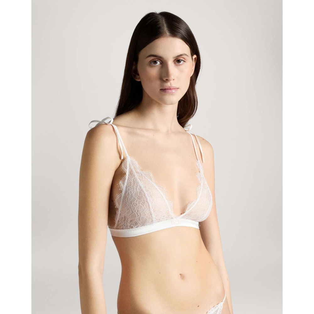 John Richmond Geborduurde Kant Bralette White Dames