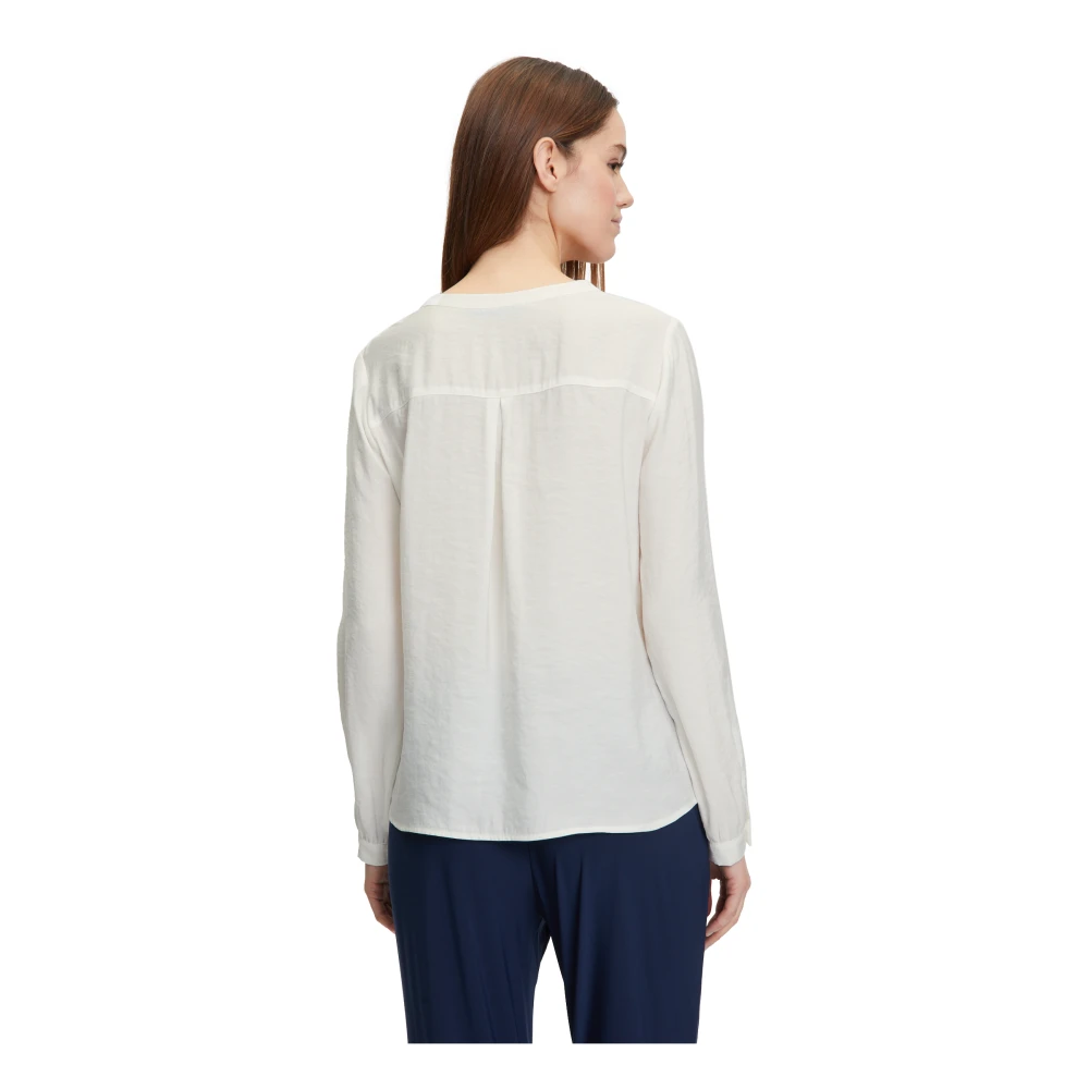 Betty & Co Gestructureerde Slip-on Blouse White Dames