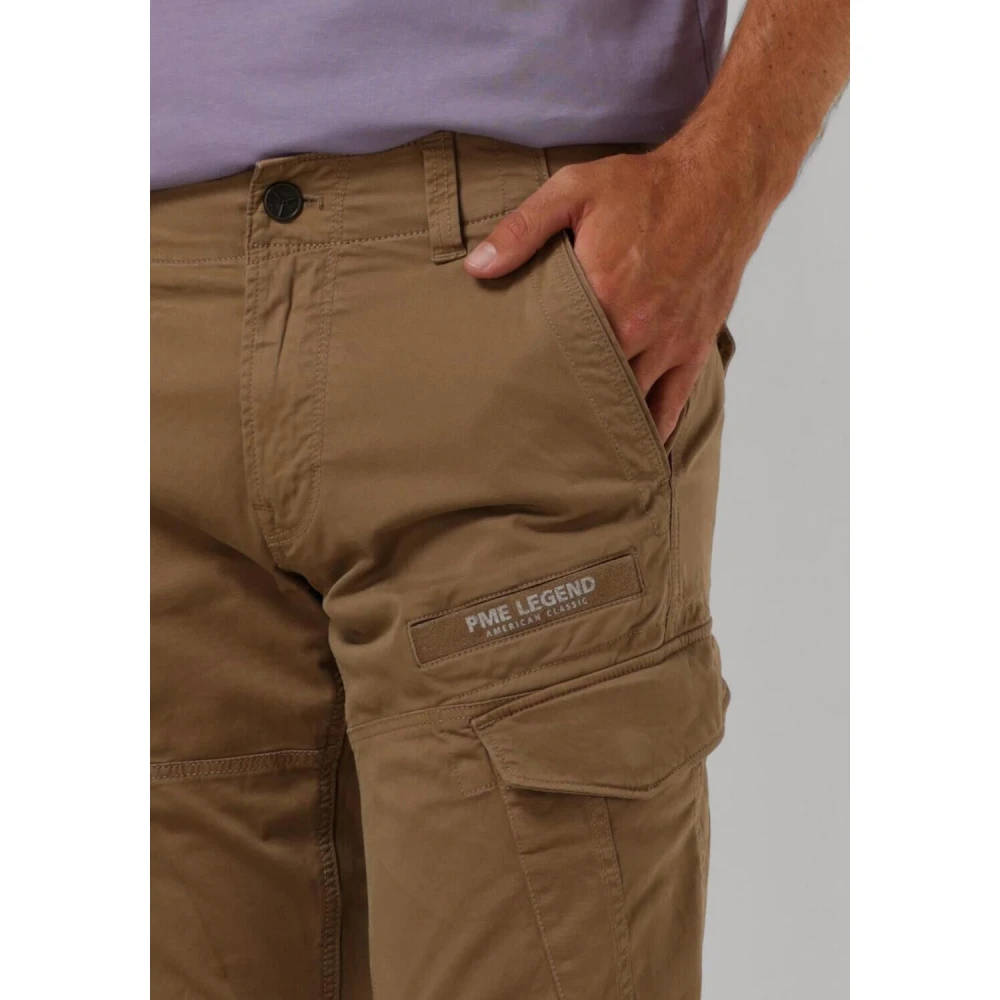 PME Legend Bruine Cargo Broek Stretch Twill Brown Heren