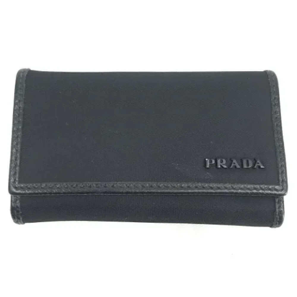 Prada Vintage Pre-owned Nylon key-holders Black Dames
