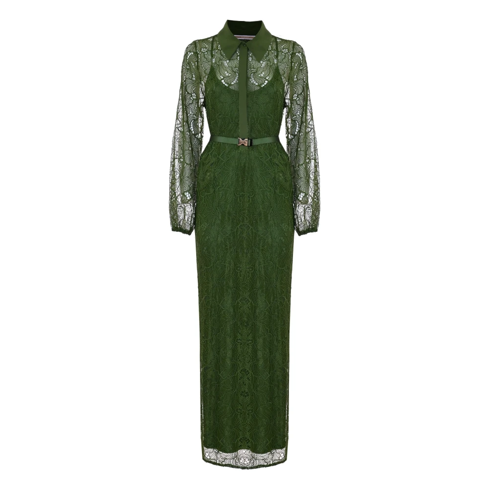 Kocca Elegante Maxi Jurk met Kant Green Dames