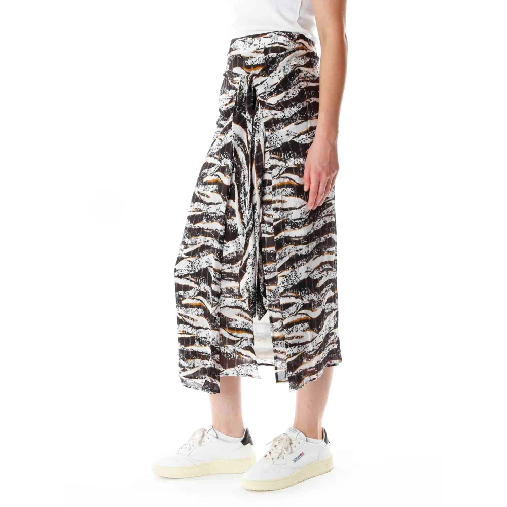 Lala Berlin Zebra Print Wrap Style Skirt Multicolor Dames