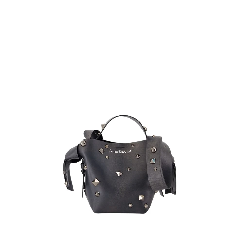 Acne Studios Zwarte Leren Mini Crossbody Tas Black Dames