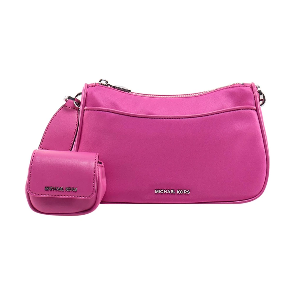 Michael Kors Jet Set Medium Nylon Crossbody Bag Pink Dames