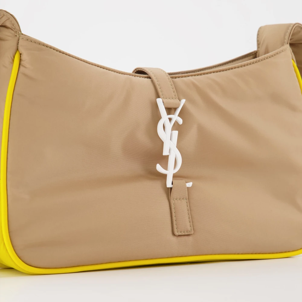 Saint Laurent Le 5 à 8 Leren Schoudertas Beige Heren