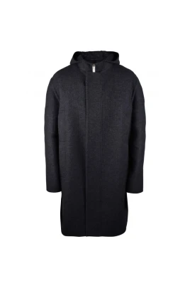 Wool Silk Cashmere Hooded Coat