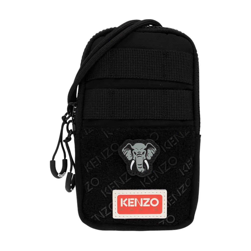 Kenzo Stijlvolle Telefoon Lanyard Hoesje Black Heren