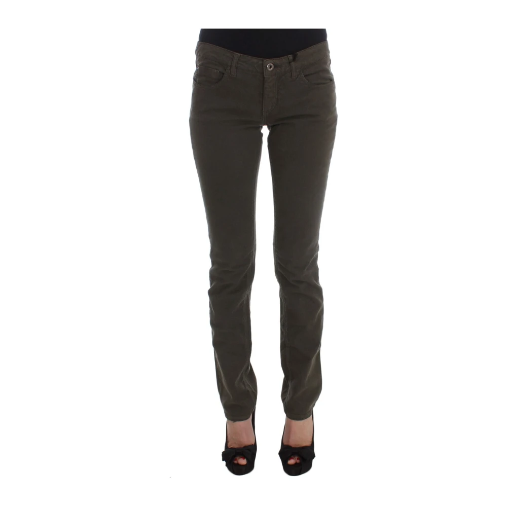 Costume National Groene Slim Fit Jeans met Stretch Green Dames