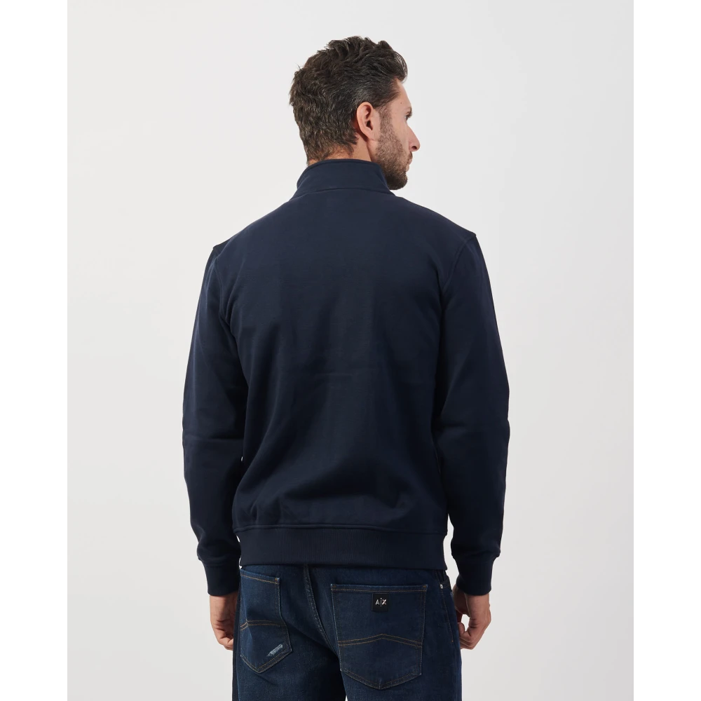 K-way Blauwe Sportieve Trui met Ritssluiting Blue Heren