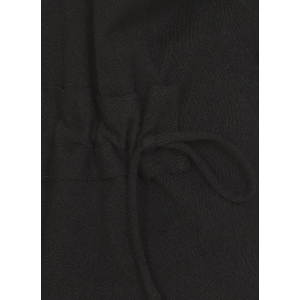 Y-3 Zwarte wollen jas met capuchon Black Dames
