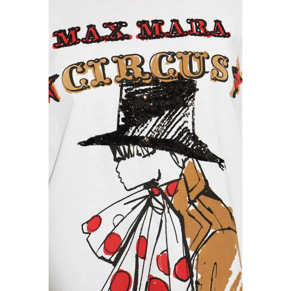 Max Mara T-shirt 'Mara' White Dames