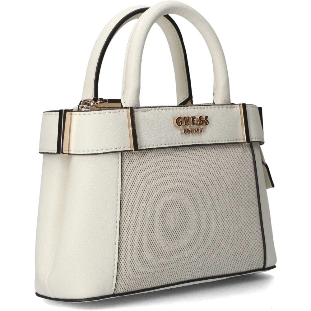 Guess Elegante Mini Satchel Schoudertas White Dames