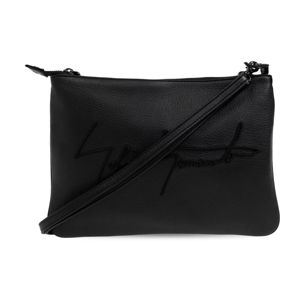 Yohji Yamamoto Schoudertas met logo Black Heren