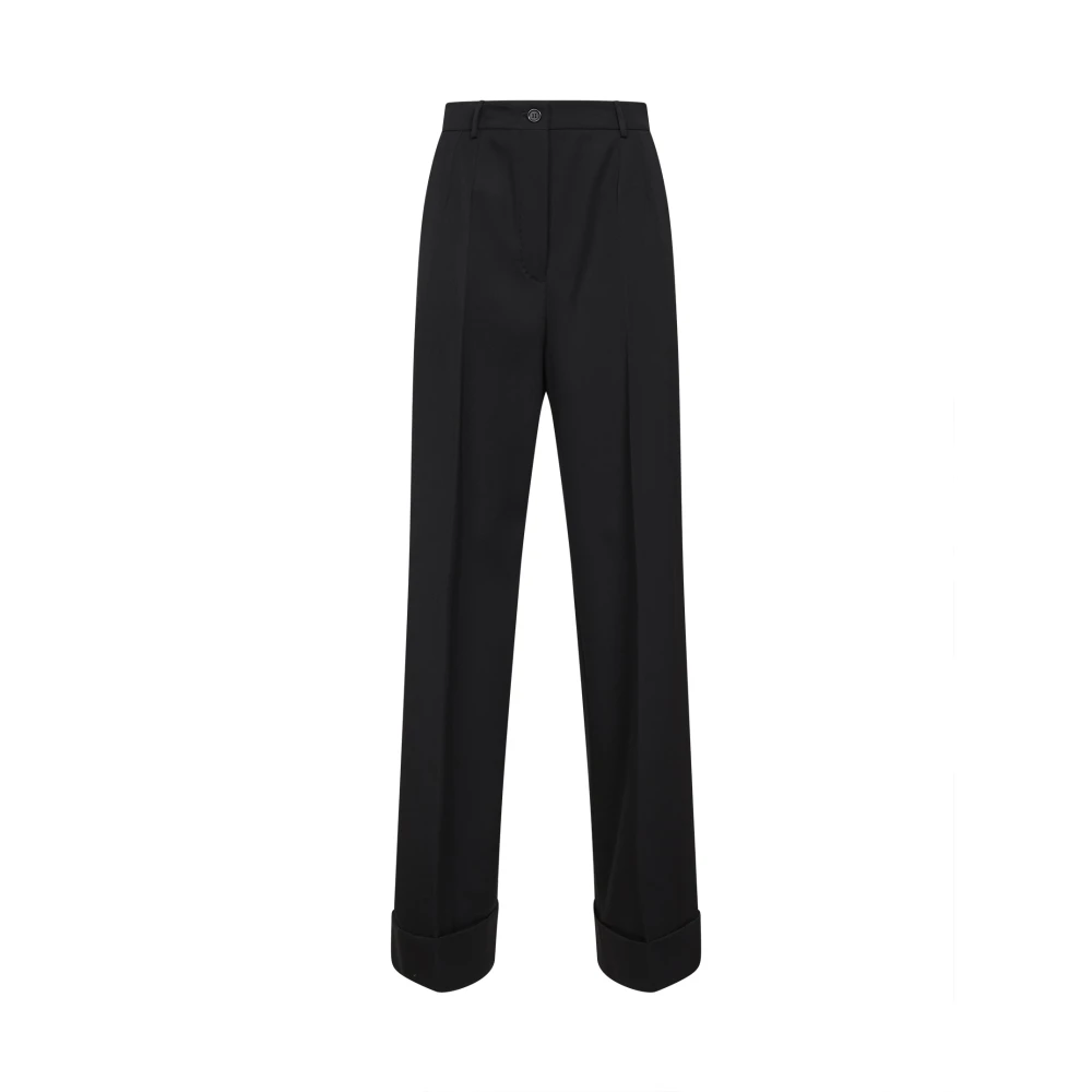 Dolce & Gabbana Rtw... - Female - Wide Trousers - Black - M - Trousers