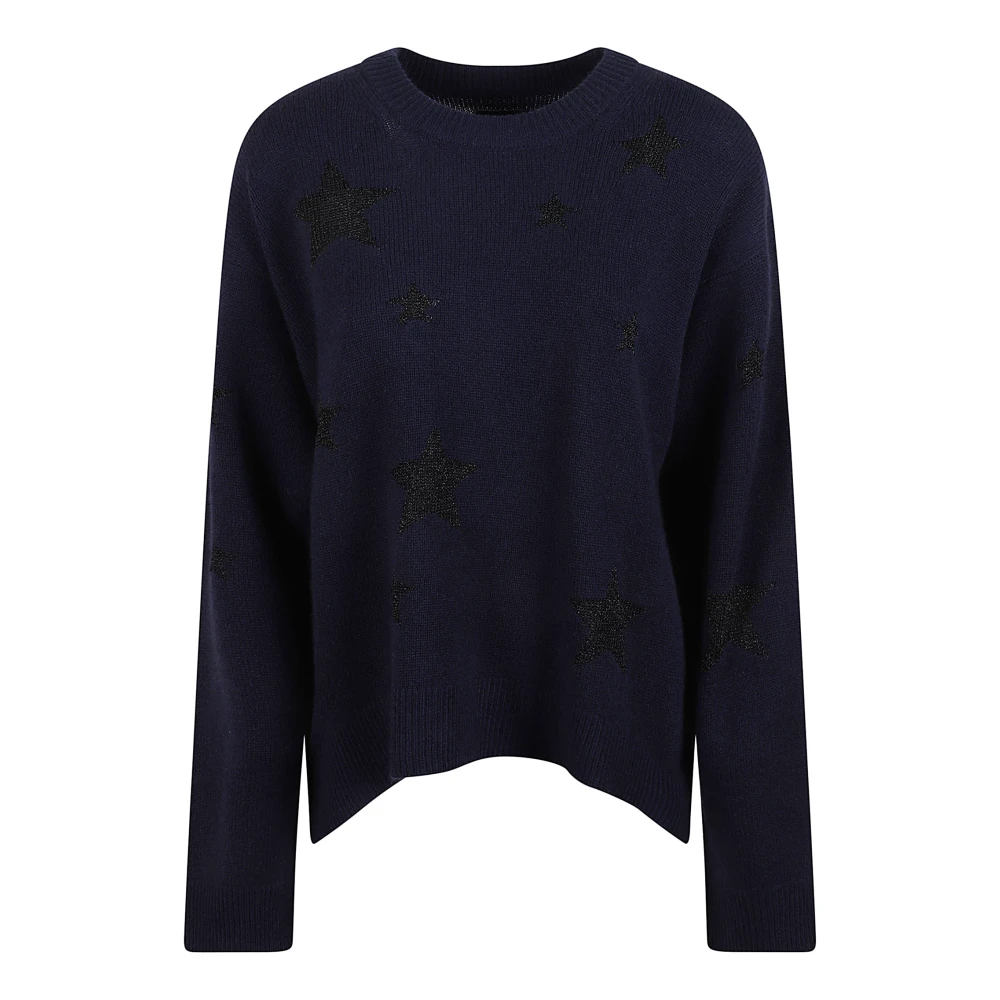 Zadig & Voltaire Sterren Lurex Kasjmier Trui Blue Dames