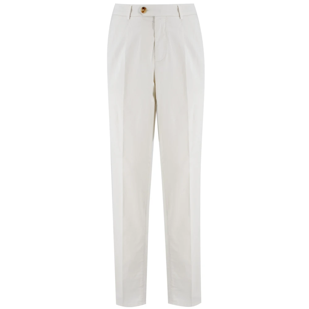 BRUNELLO CUCINELLI Getailleerde Darted Taillebroek White Heren