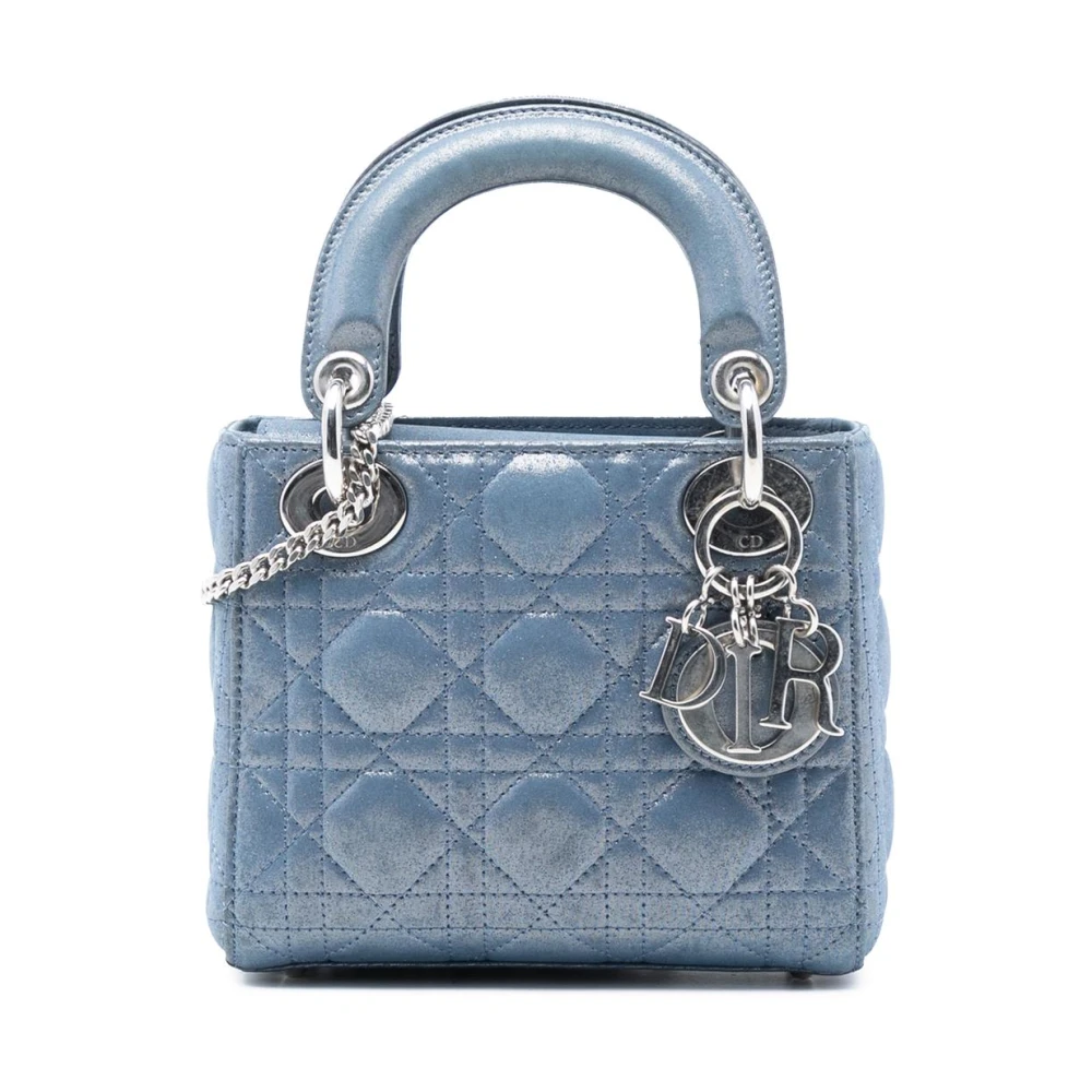 Dior Vintage Women's Blue Pre-Owned Top Handle Satchel