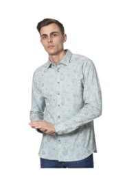 Camicia con motivi verde geometrici