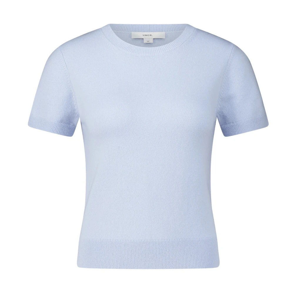 Vince Kasjmier korte mouw trui Blue Dames