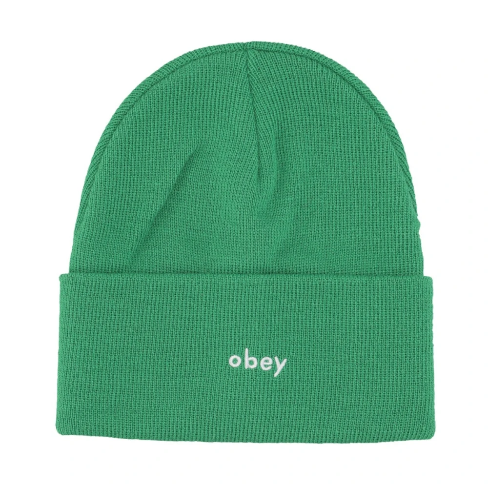 Obey Groene Geribbelde Beanie Muts Green Heren