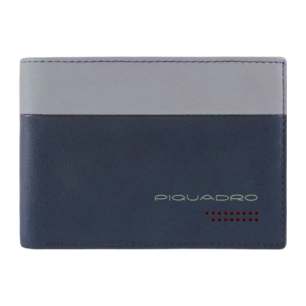 Piquadro Men's Gray Wallets & Cardholders, One Size, Grey Leather Wallet And Cardholder