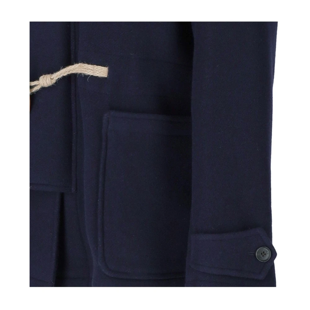 Baracuta Double Wool Short Duffle Jacket Blue Heren