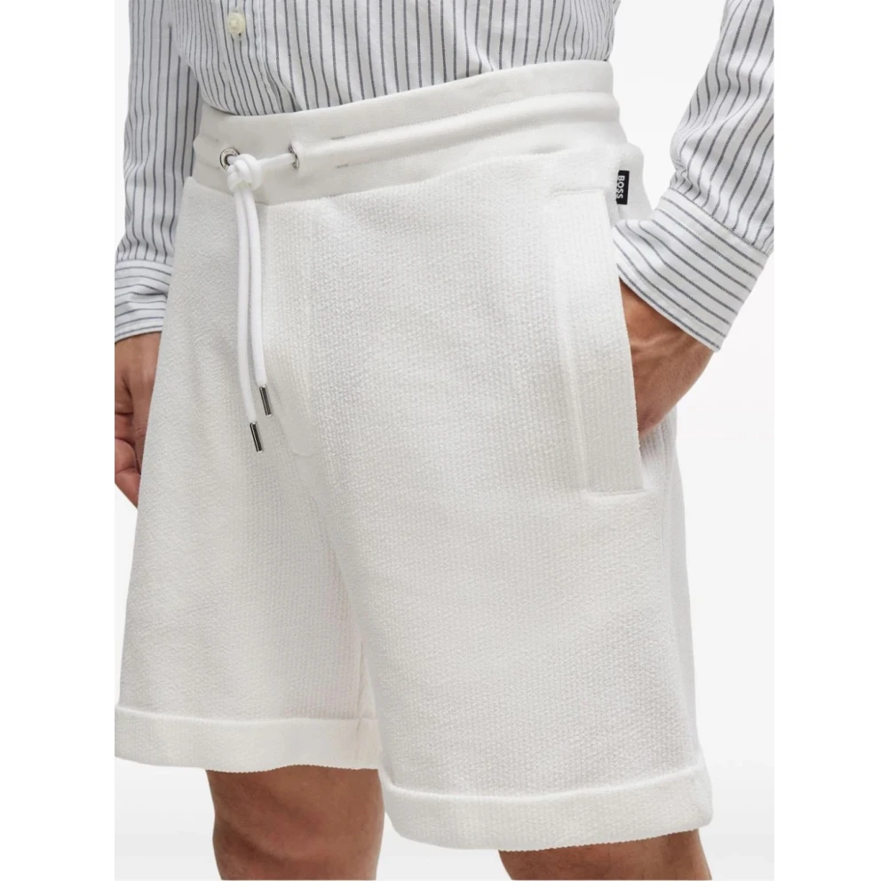 Hugo Boss Denim Casual Shorts Lasdun 129 White Heren
