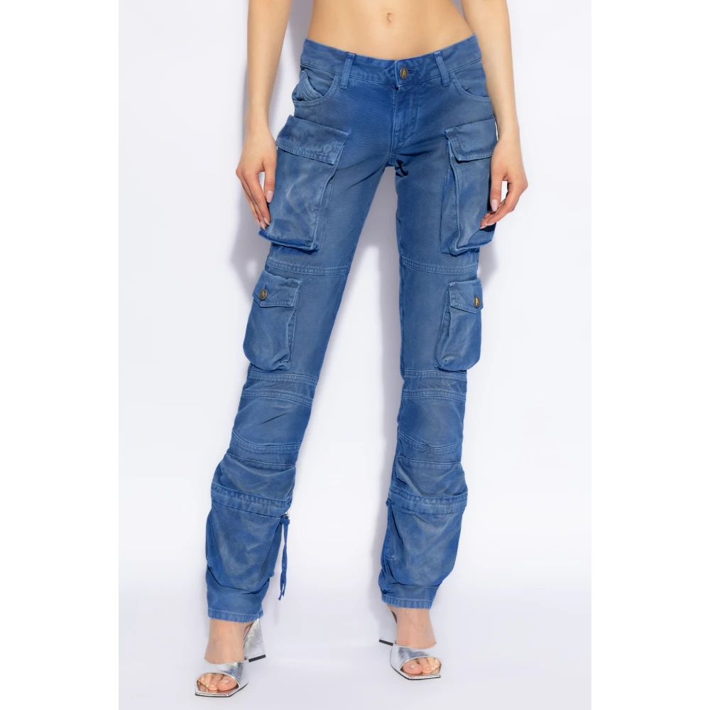 The Attico Jeans met logo Blue Dames
