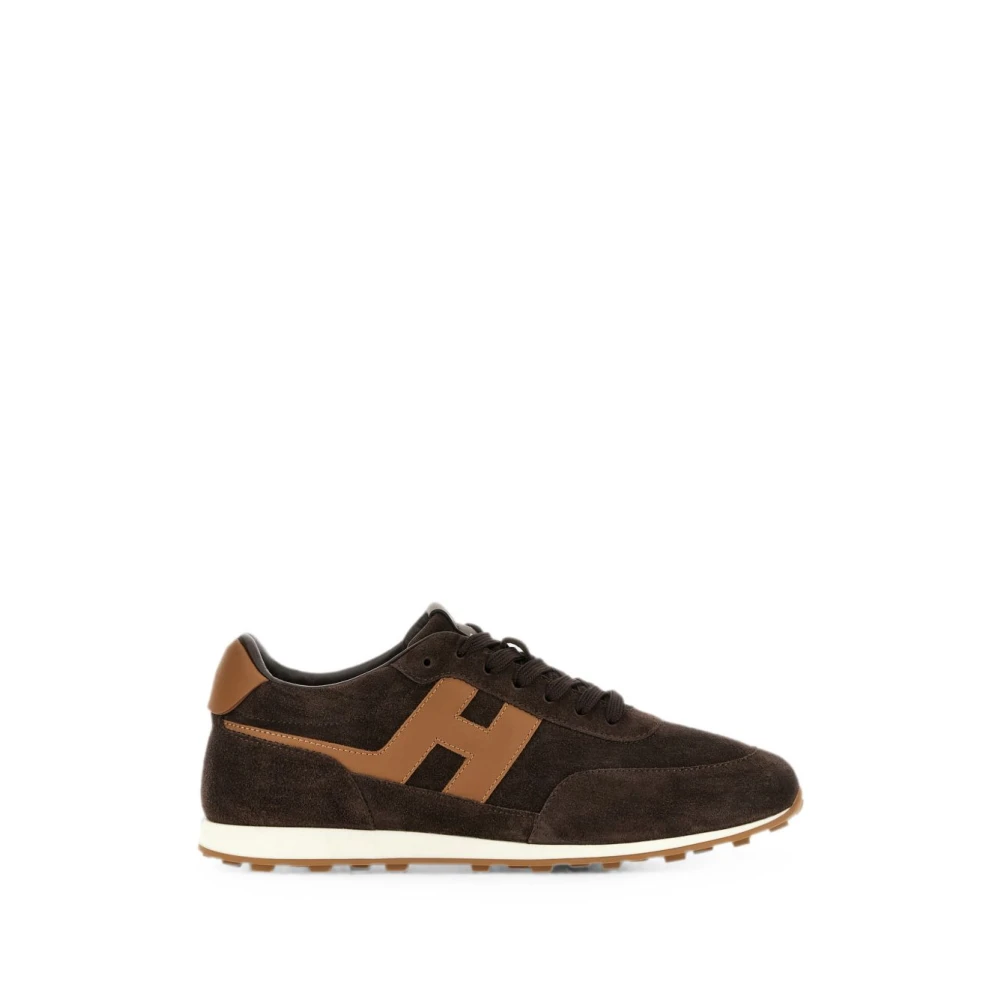 Hogan Brown Sneakers, Male, 8 Uk, Trainers