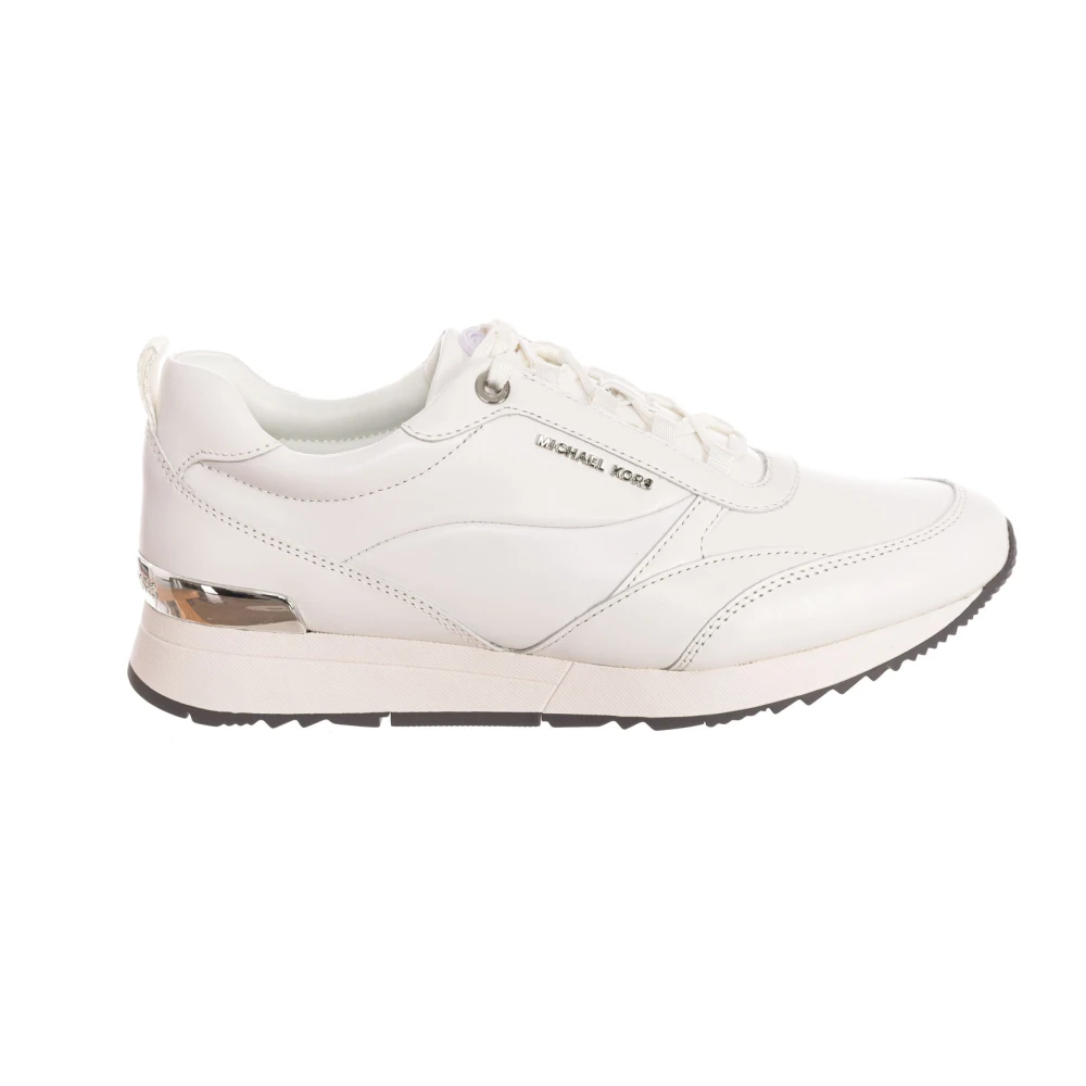 Michael Kors Rode Ronde Neus Sneakers Dames Schoenen Wit
